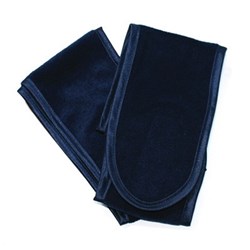 SALON FIRST Head band - navy blue luxe satin edged